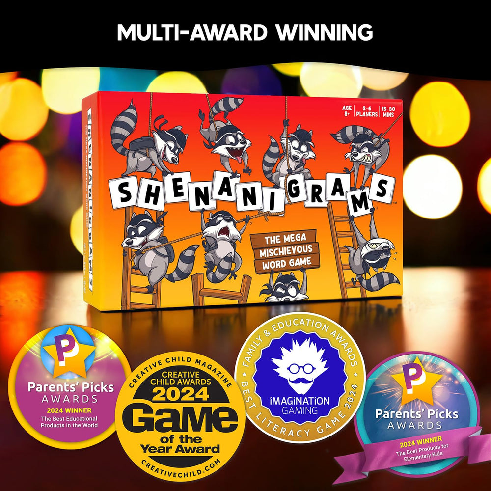 Shenanigrams word tiles and grid ready for fast, interactive play.