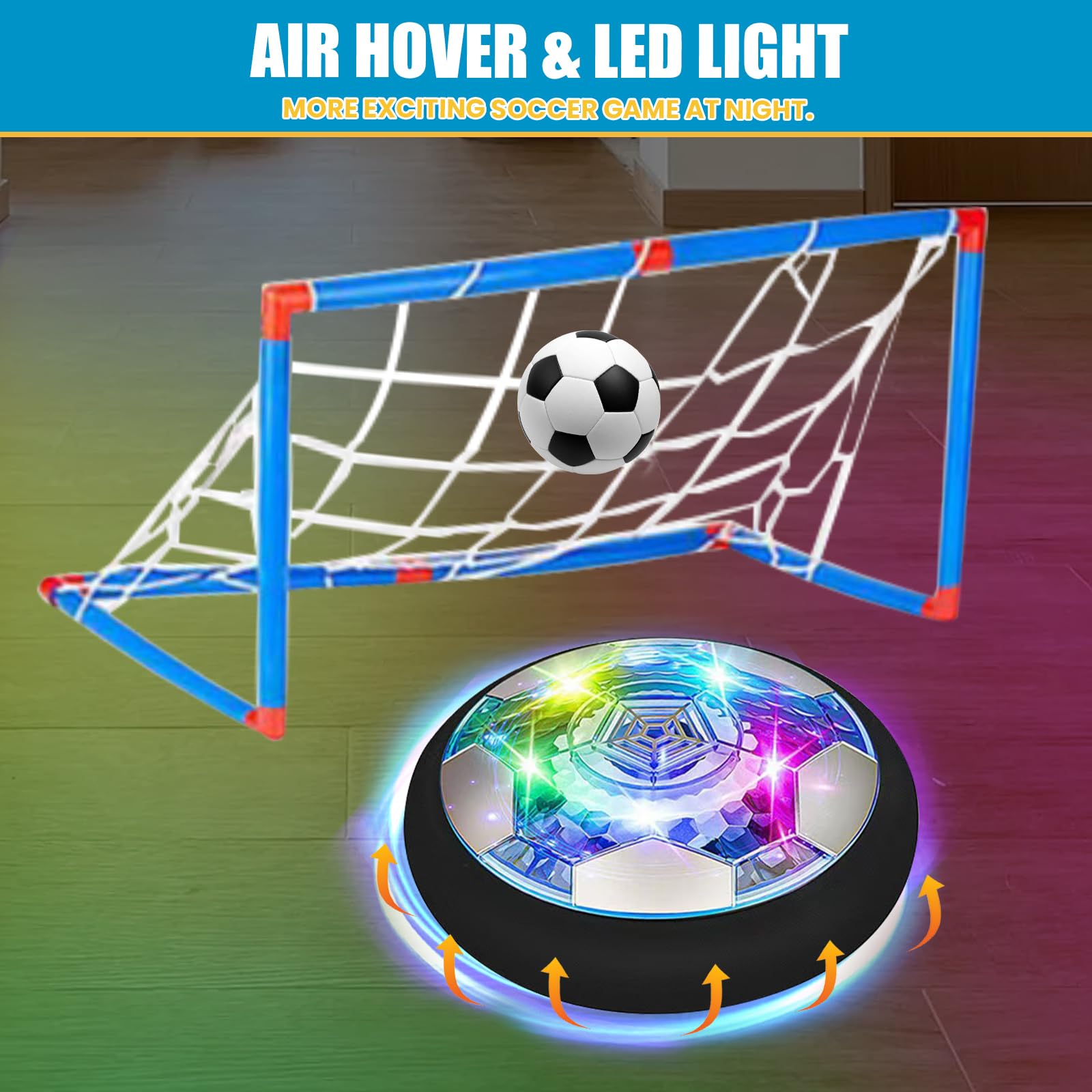SHENSE Hover Soccer Ball rechargeable motor powers quick start for play