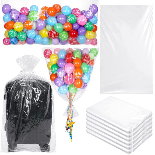 Sherr giant clear balloon transport bag keeps inflated balloons safe during transport.