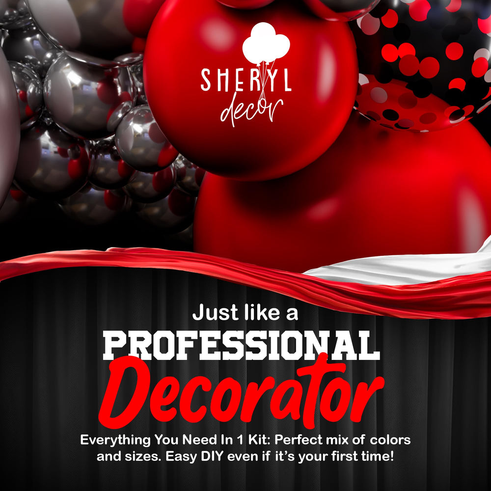 Tips for assembling SHERYL DECOR red black white balloon garland