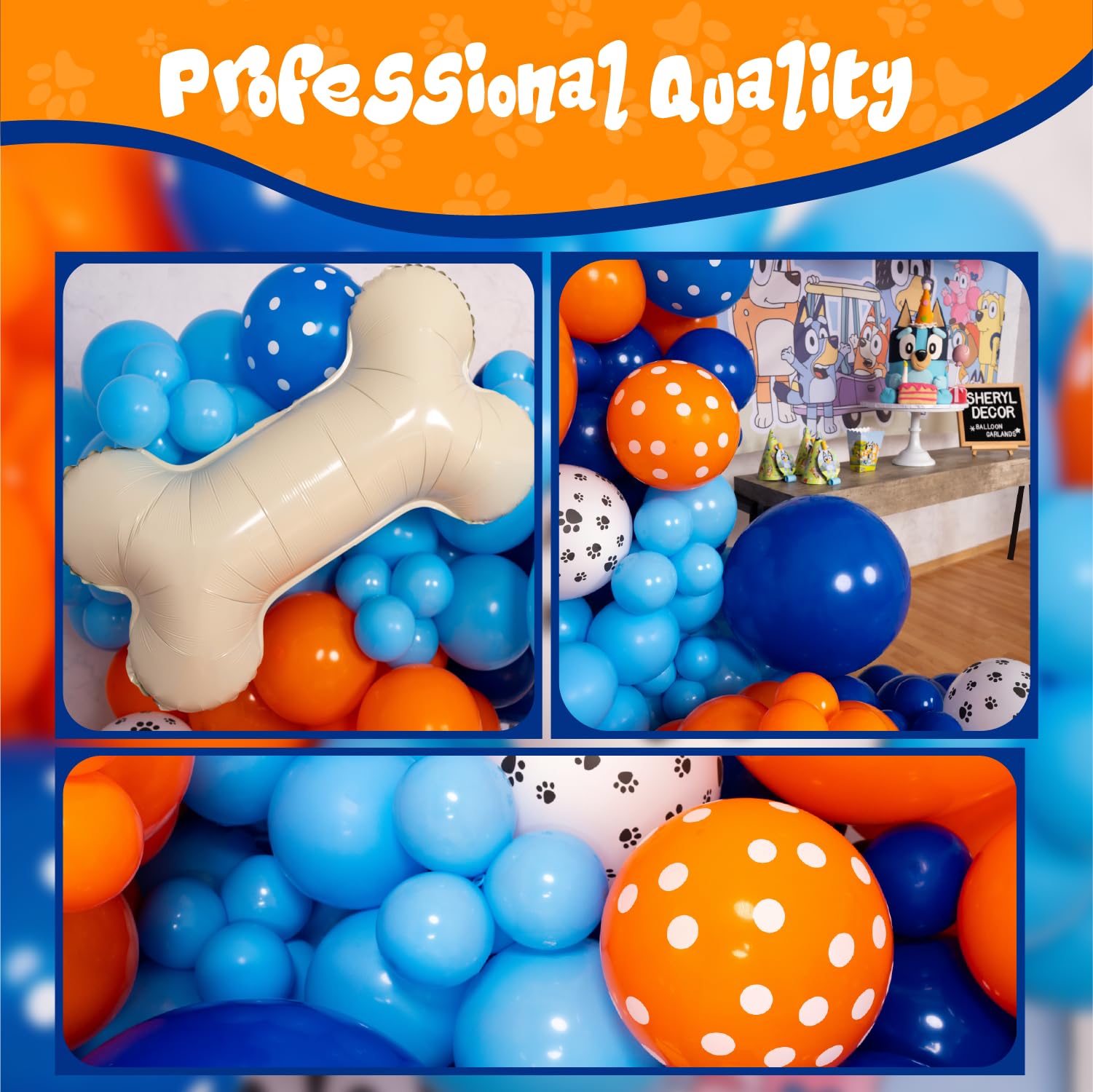 SHERYL DECOR birthday décor for boys or girls with blue theme.