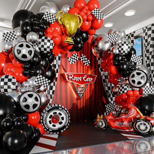 SHERYL DECOR bonus trophy race car balloons add wow factor for photos