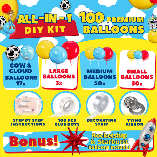 SHERYL DECOR Cloud balloons add whimsy to Toy Story party decorations