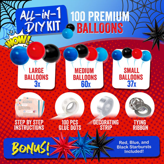 SHERYL DECOR Spider-Man balloons in red and blue enhancing birthday decorations
