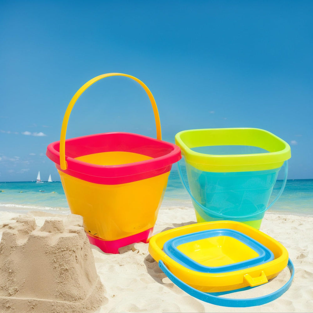Shindel beach bucket with a sturdy handle for easy carrying