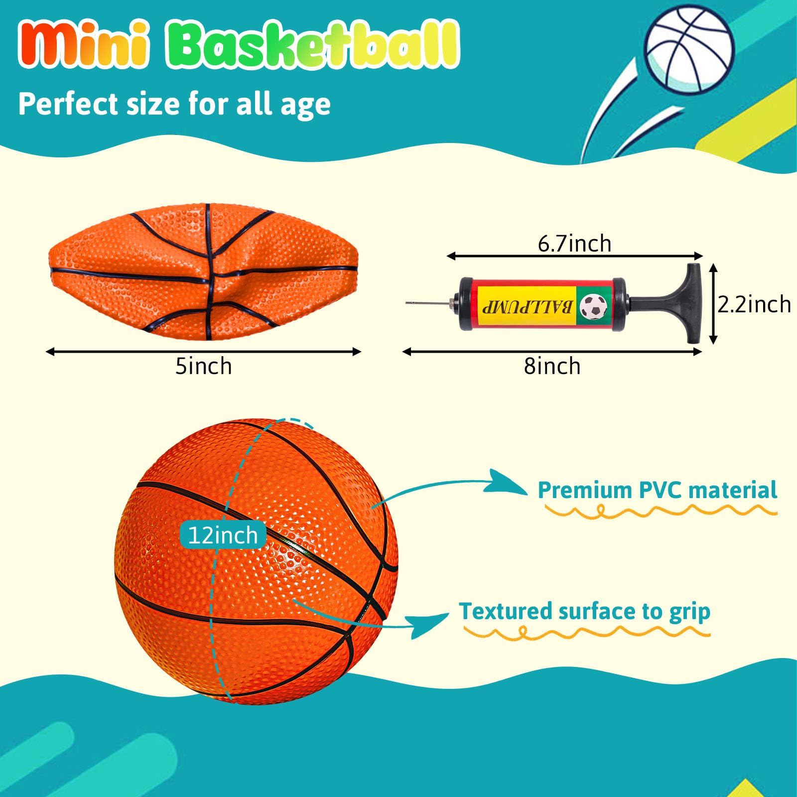 Shindel hand pump included for quick, portable inflating