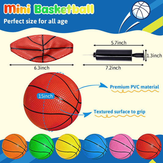 Shindel mini basketballs in vibrant colors for indoor, outdoor, and pool play.