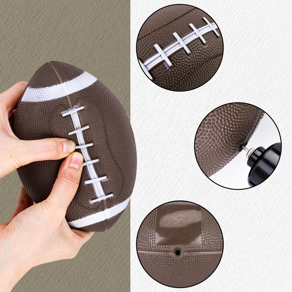 Shindel mini football at 6.3 x 4 inches, compact for kids.