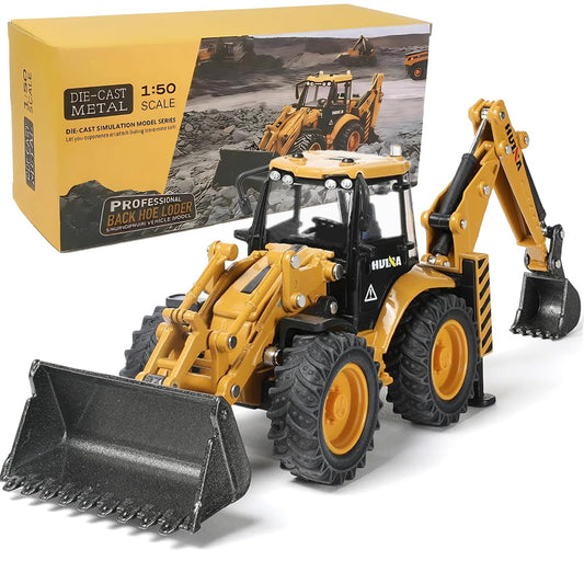 SHINESIGNAL excavator backhoe die-cast for durable play and display.