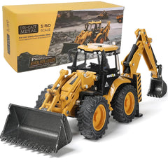SHINESIGNAL excavator backhoe die-cast for durable play and display.