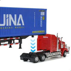 SHINESIGNAL Kenworth W900 blue truck, detailed paint for realism