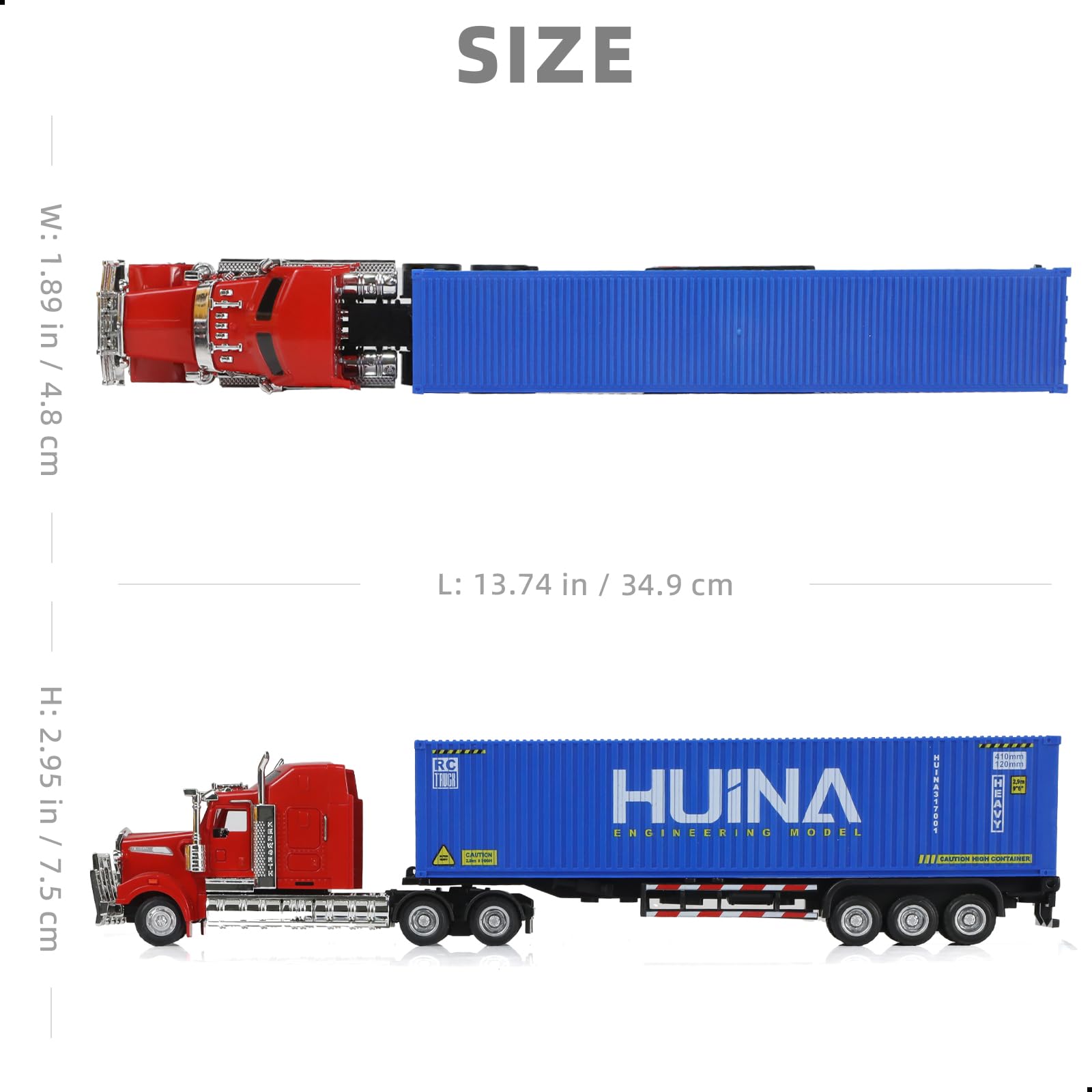 SHINESIGNAL Kenworth W900 blue diecast body, sturdy display model