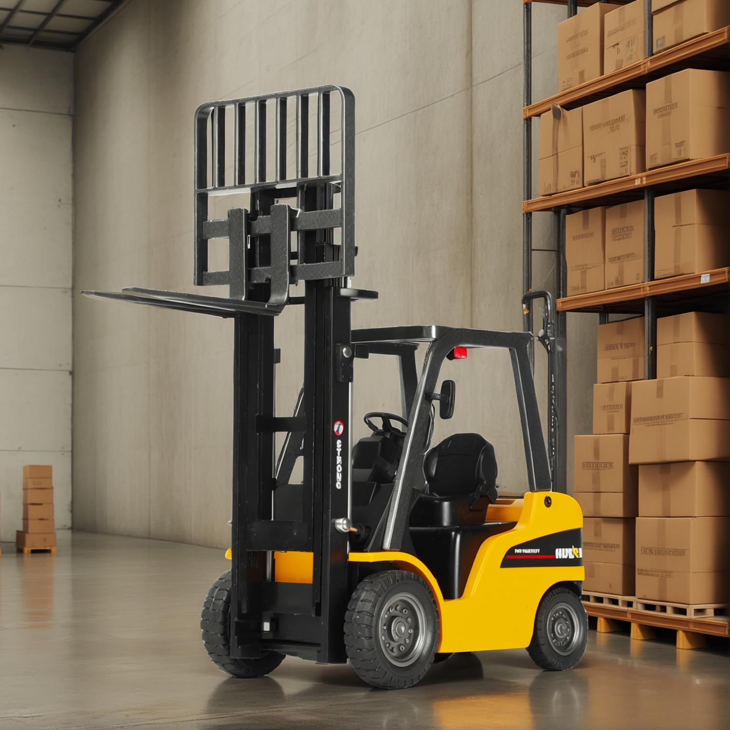 SHINESIGNAL Liftable Forklift Toy detailed cabin for collectors