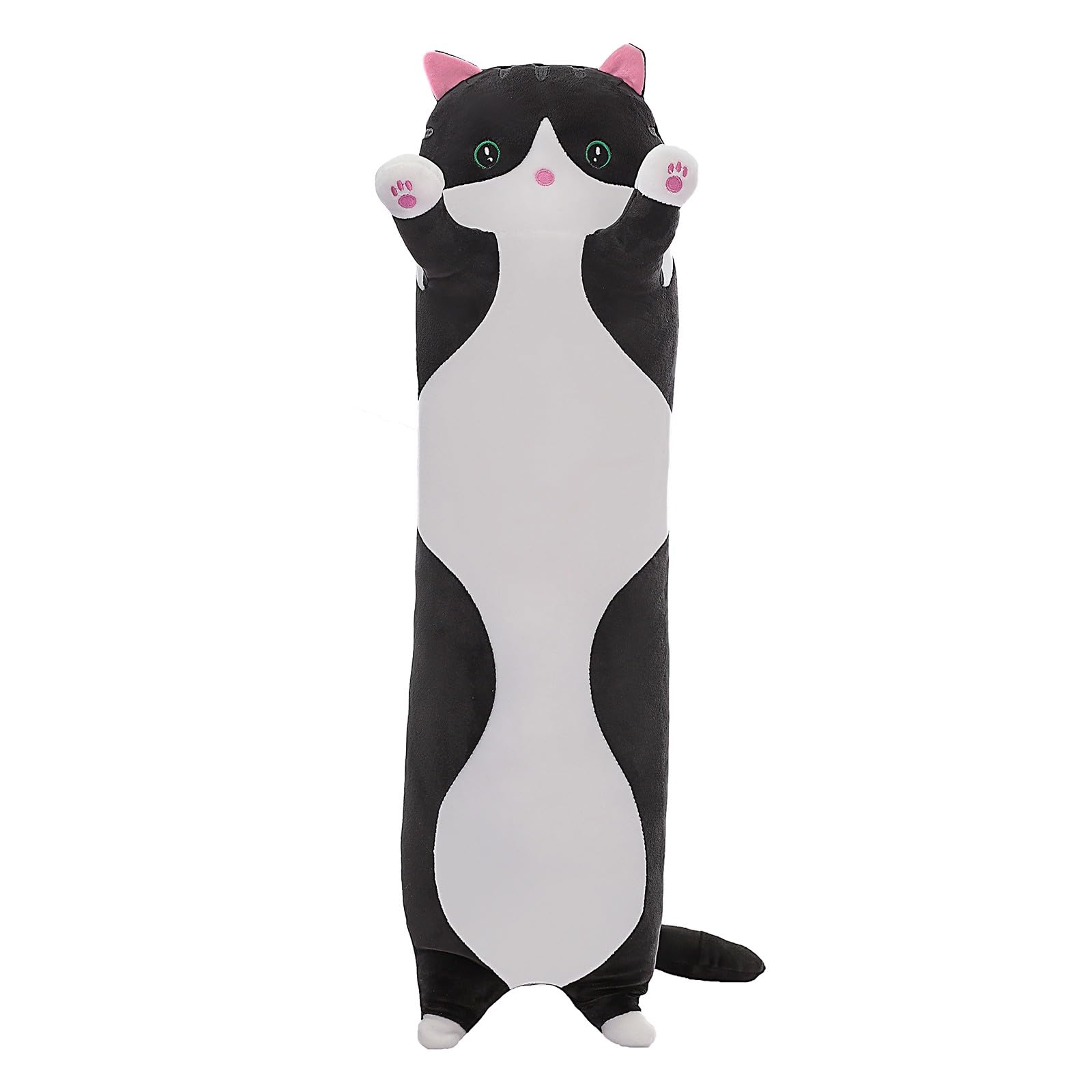 SHINUOER cute cat plush long body pillow full shot for cozy lounging