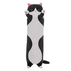 SHINUOER cute cat plush long body pillow full shot for cozy lounging