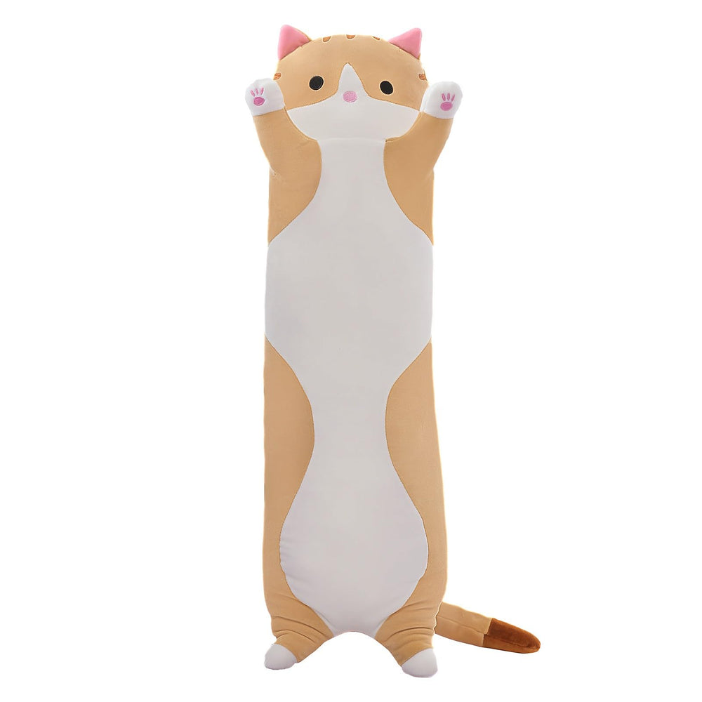 SHINUOER Cute Cat Plush front view for cozy cuddling and decor