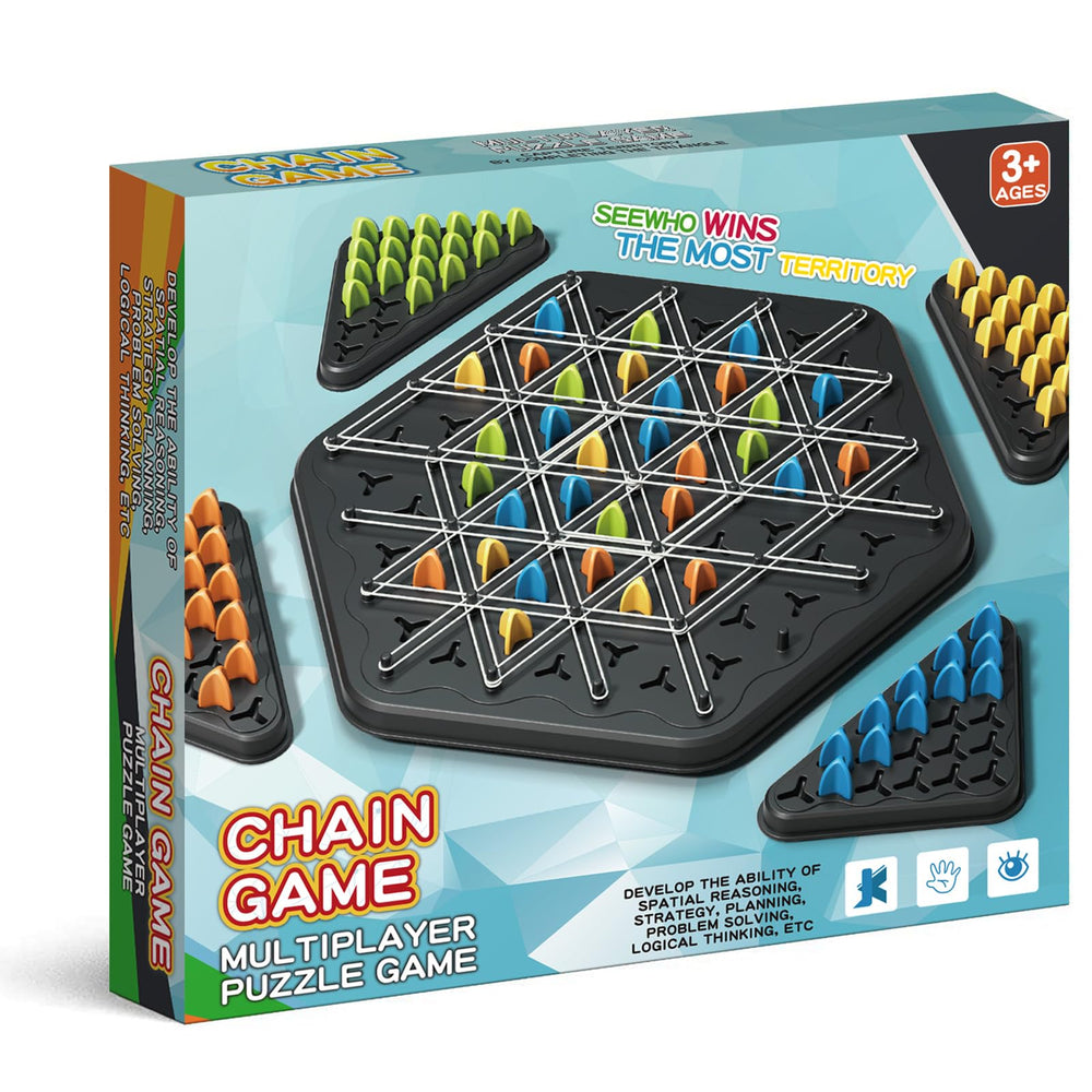 SHINXIN Chain Triangle Chess board setup for family game night and strategy exploration