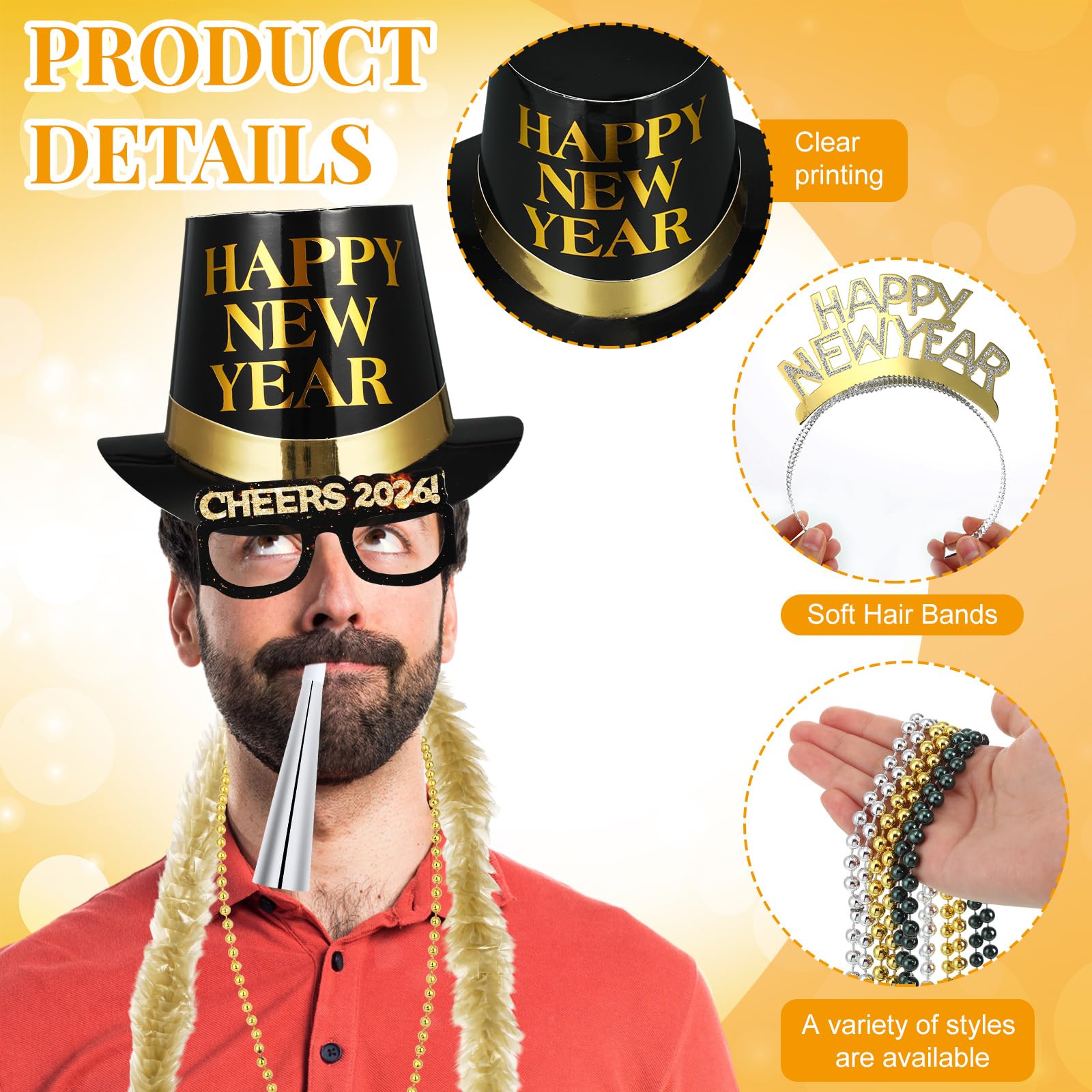 ShinyMatch beaded necklaces in black, silver, and gold elevate outfits.