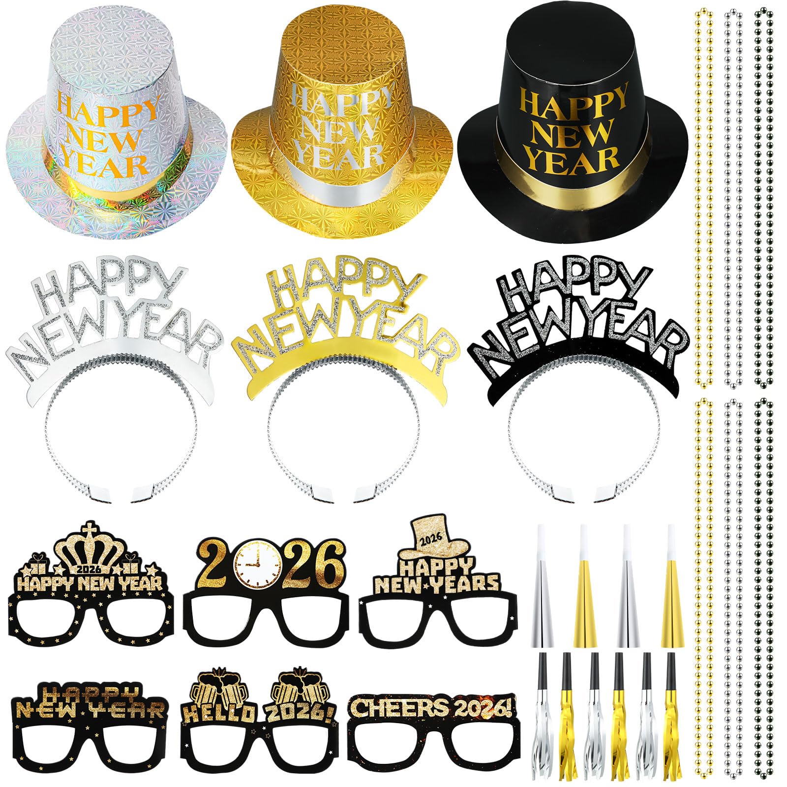 ShinyMatch Happy New Year top hat adds instant party flair.