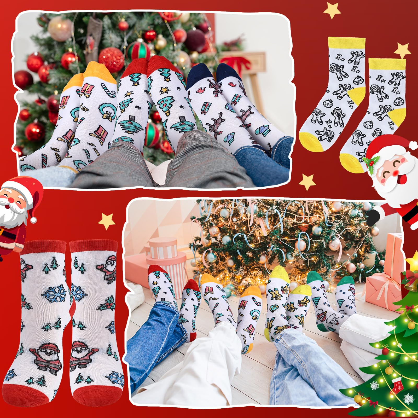 ShinyMatch doodle socks with gift-ready packaging for holidays and gifts.