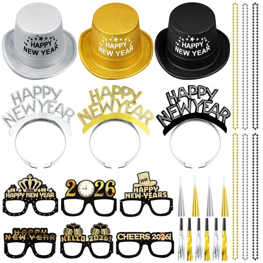 ShinyMatch top hats add a festive, elegant touch to your New Year party.