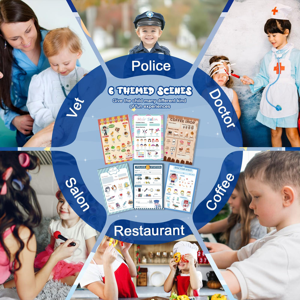 SHIQIKEJIPTY police ticket notepad for safety-themed play and problem solving