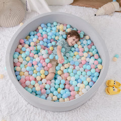 SHJADE ball pit grey color sleek design fits nursery decor.