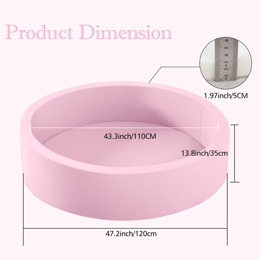 SHJADE ball pit pink inner foam cushions provide safe, cushioned play