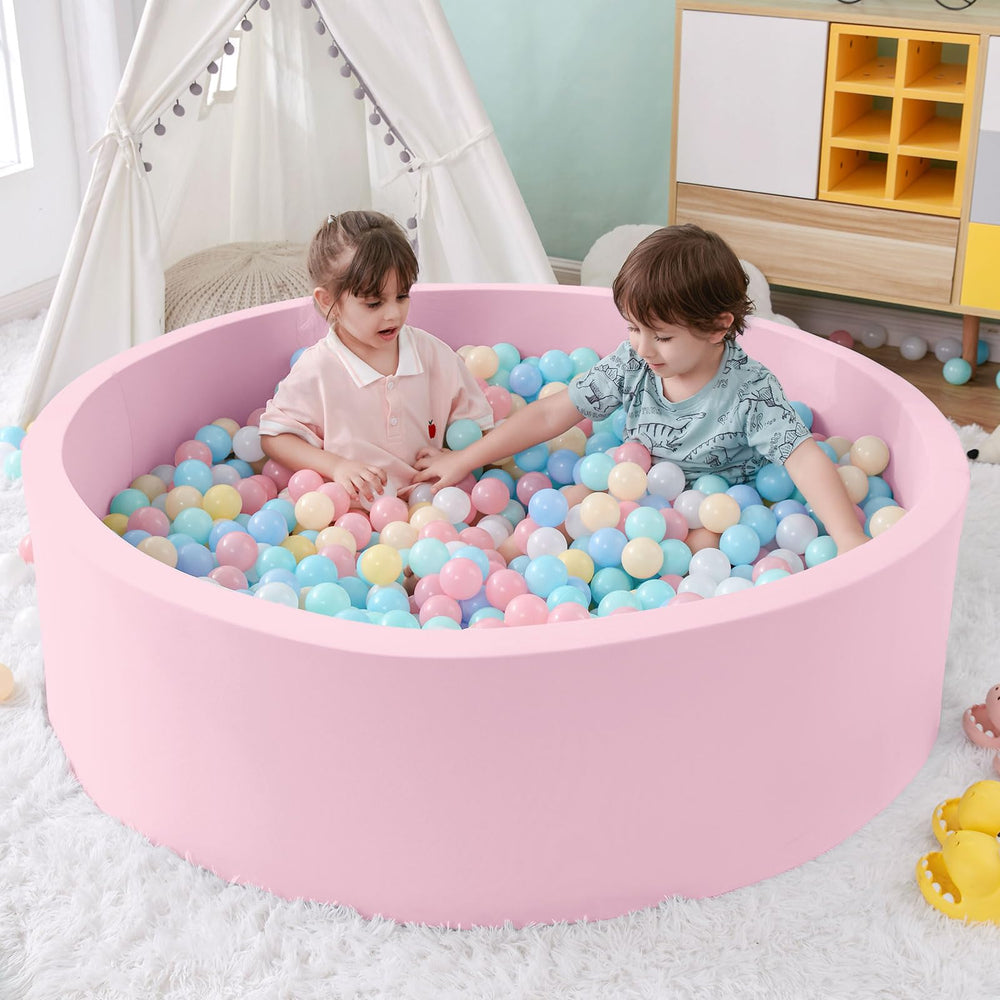 SHJADE ball pit pink outer view shows spacious toddler play area