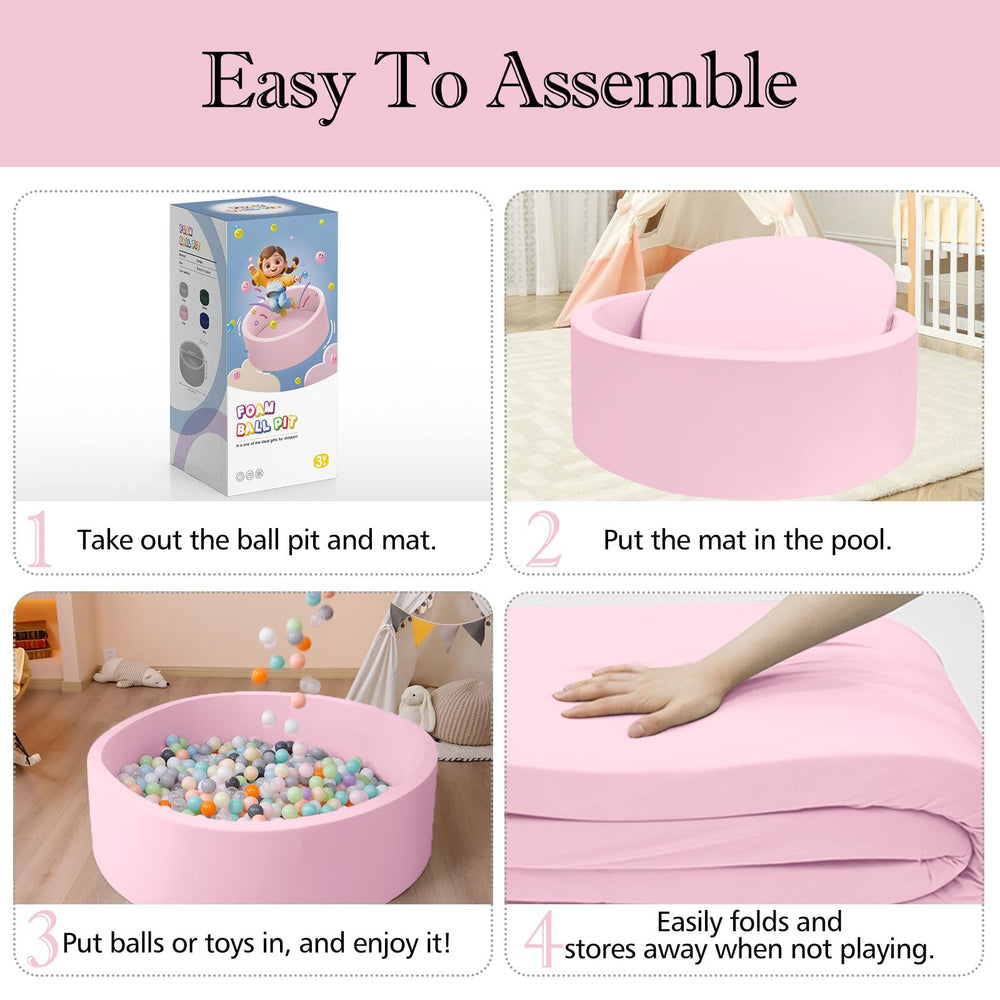 SHJADE ball pit with removable washable cover for easy cleaning