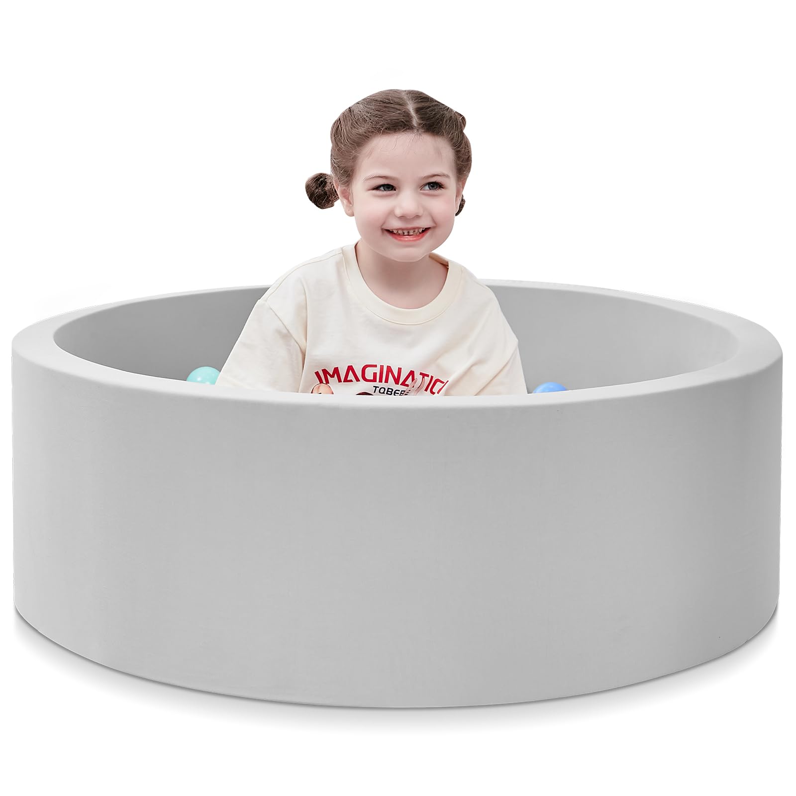 SHJADE foam ball pit cover showing easy-clean design for safe indoor play.