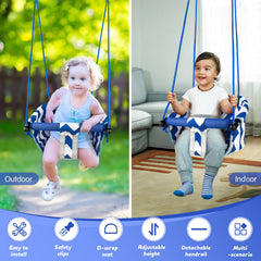 Shker Toddler Swing with safety harness keeps children secure during play.