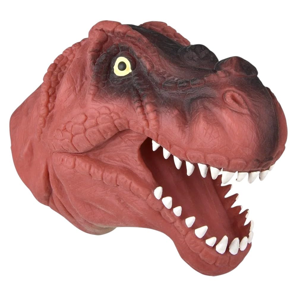 Shop ZoomBee dinosaur hand puppet highlights flexible movement for dynamic performances.