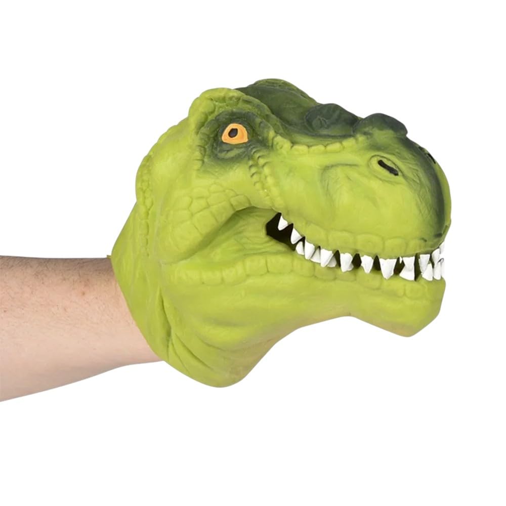 Shop ZoomBee red dinosaur hand puppet, great for bath time and party activities.