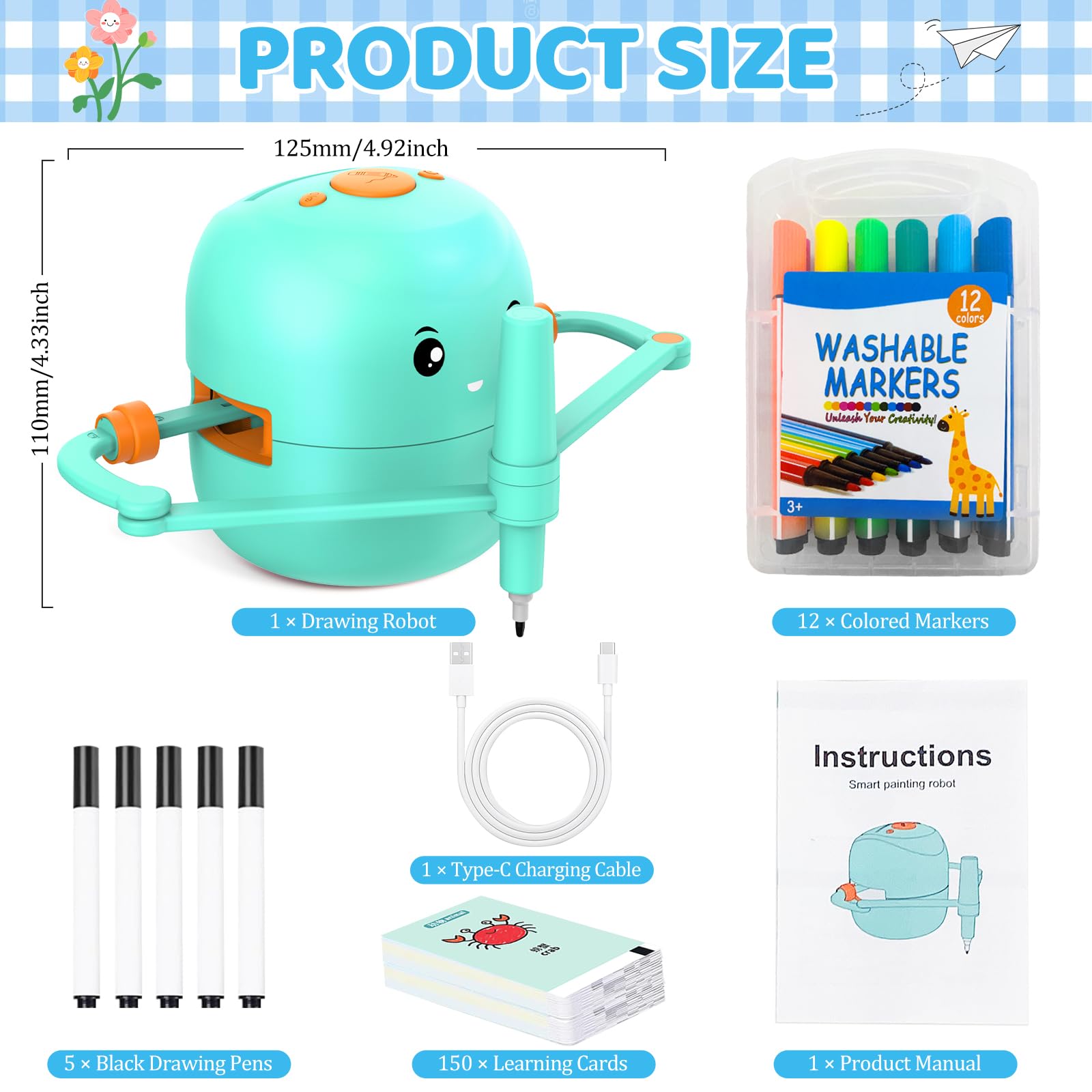 Shovira drawing robot with markers enabling vibrant color artworks