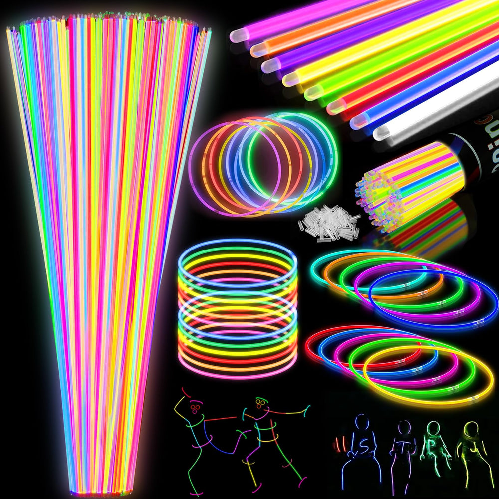 SHQDD 100Pcs Glow Sticks bulk pack for vibrant party lighting