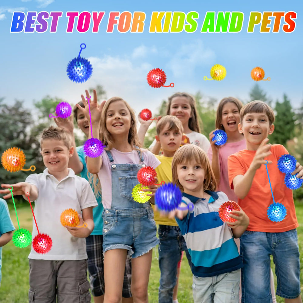 SHQDD bouncy ball purple glow offers squeaky fun and a visual light show.