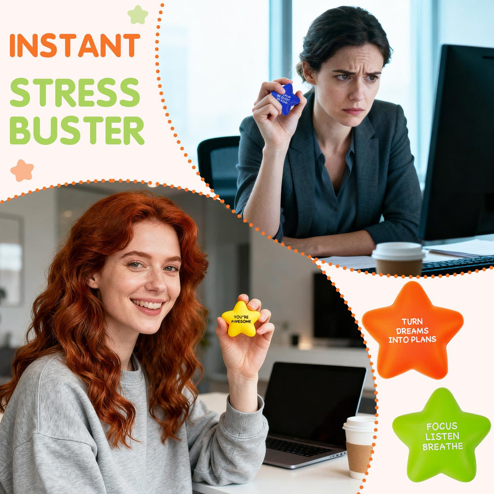 SHQDD ergonomic-2-16in-star-stress-ball highlights a palm-sized grip for easy handling.