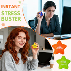 SHQDD ergonomic-2-16in-star-stress-ball highlights a palm-sized grip for easy handling.