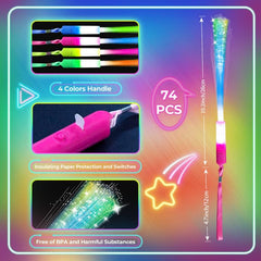 SHQDD fiber optic wand dazzles with fast, slow, and cycling modes for celebrations.
