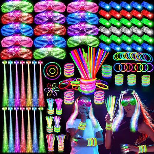 SHQDD glow glasses collection brighten neon parties and events