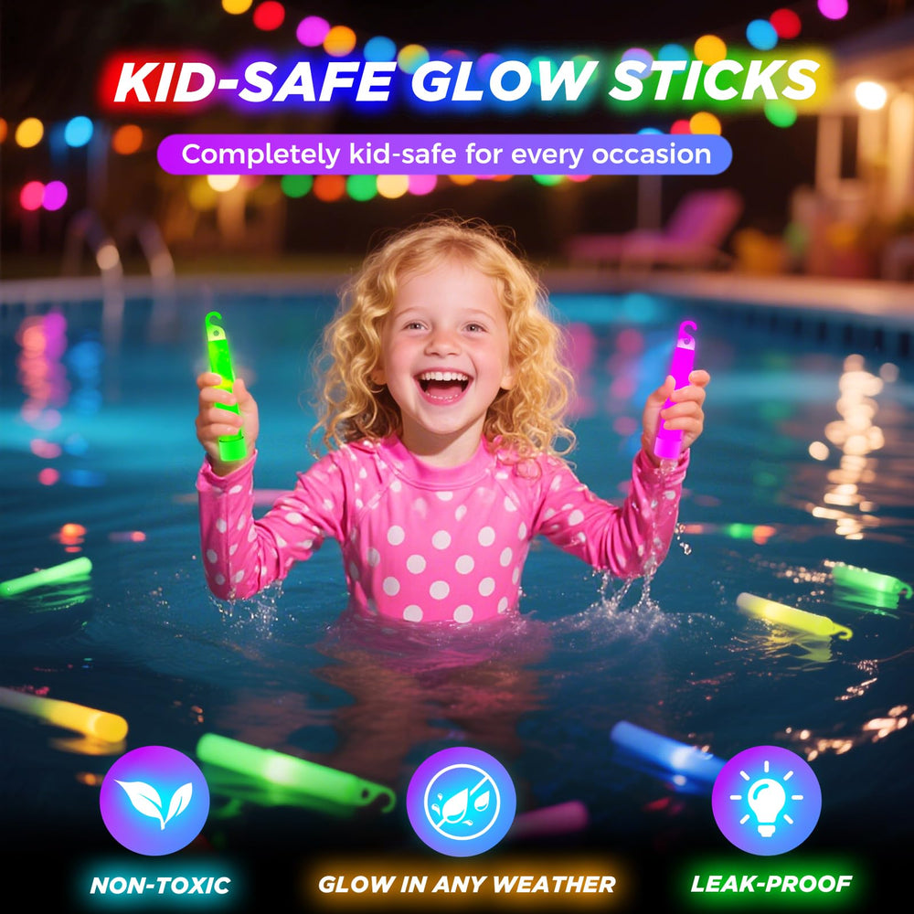 SHQDD glow sticks bend and snap to activate bright colors for celebrations.