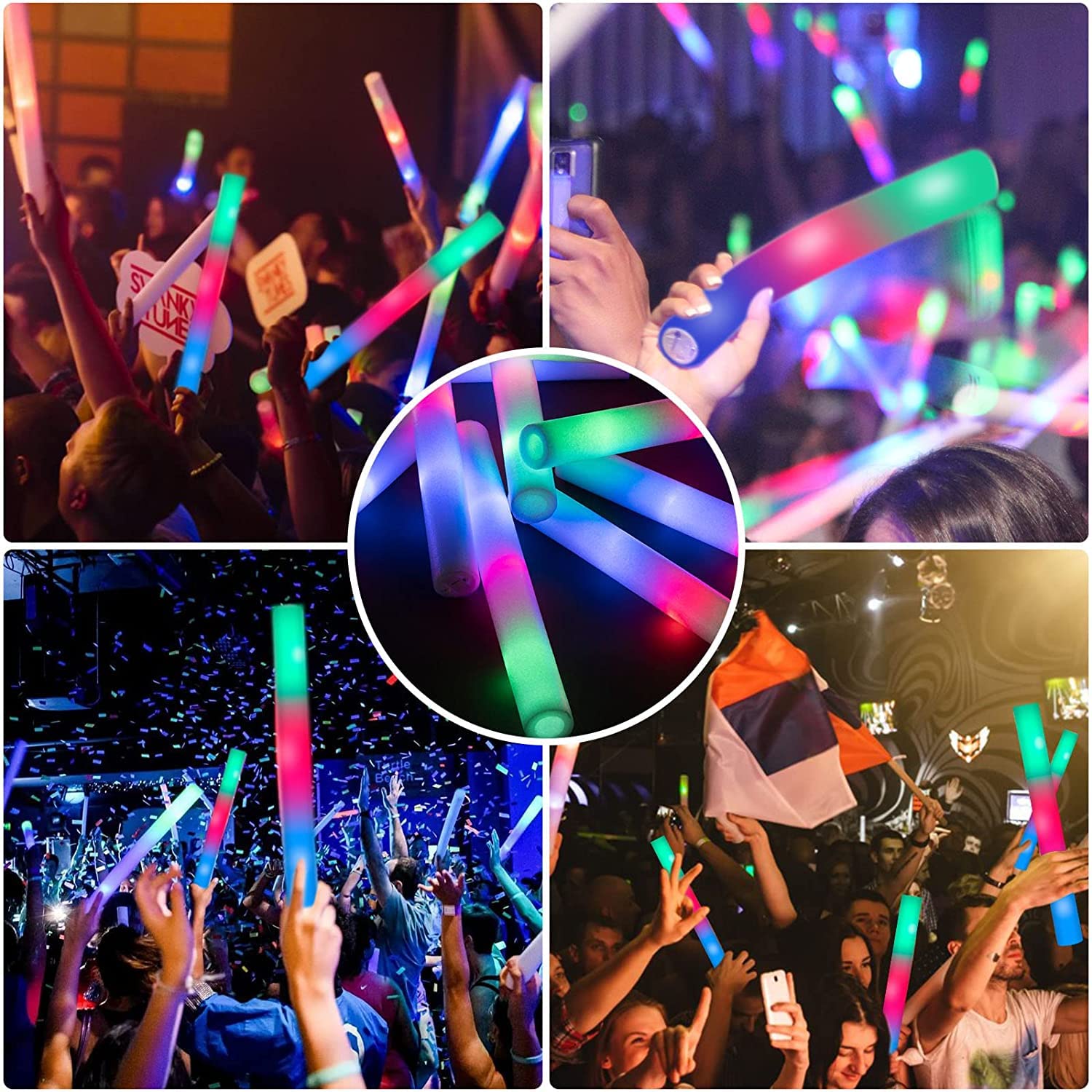 SHQDD LED foam sticks offer a bulk 100-pack for events and giveaways.