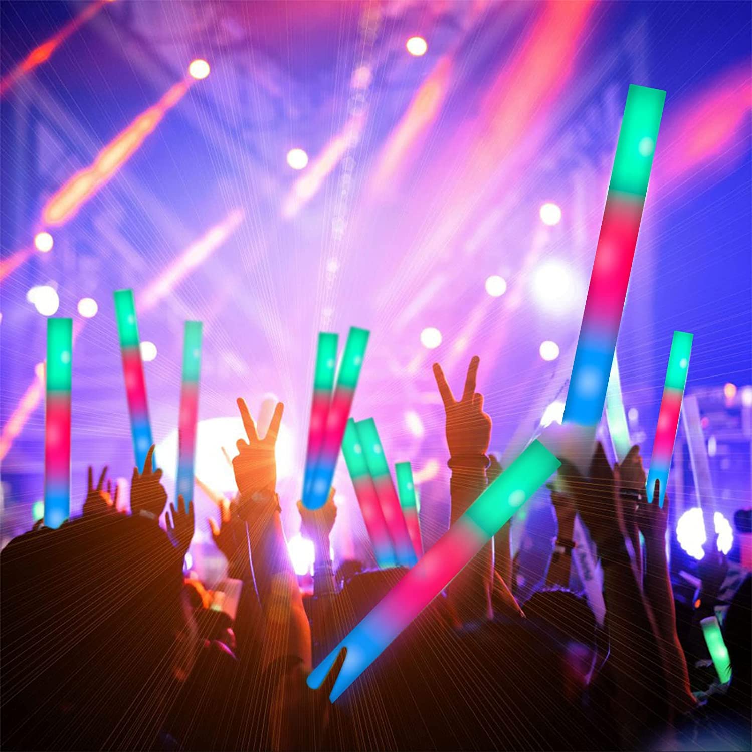 SHQDD LED foam sticks light up concerts with vibrant colors and safety.
