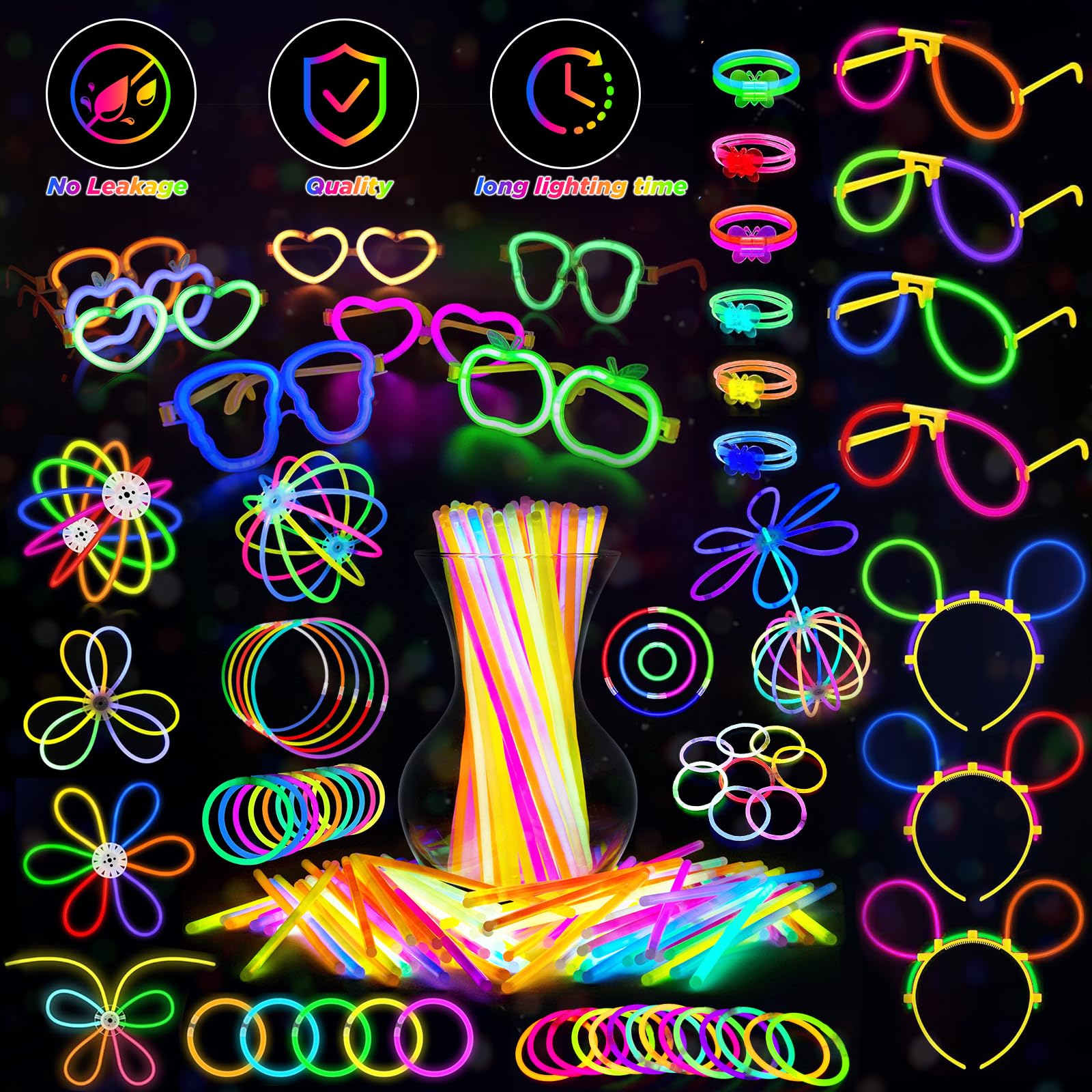 SHQDD LED headbands light up outfits and group photos at events.