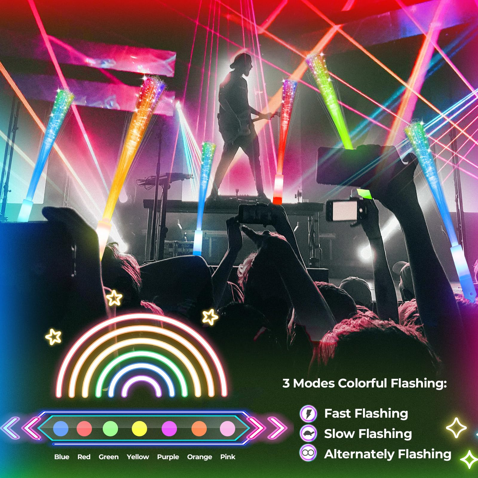 SHQDD LED light wand with color flash for dynamic dance-floor moments.