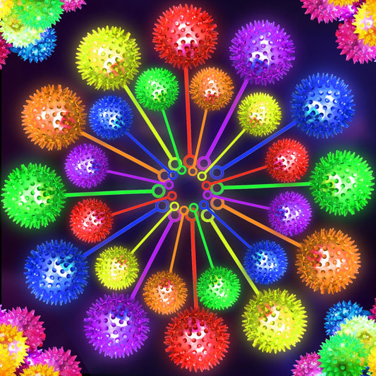 SHQDD light up ball with elastic band for hands-free play at night