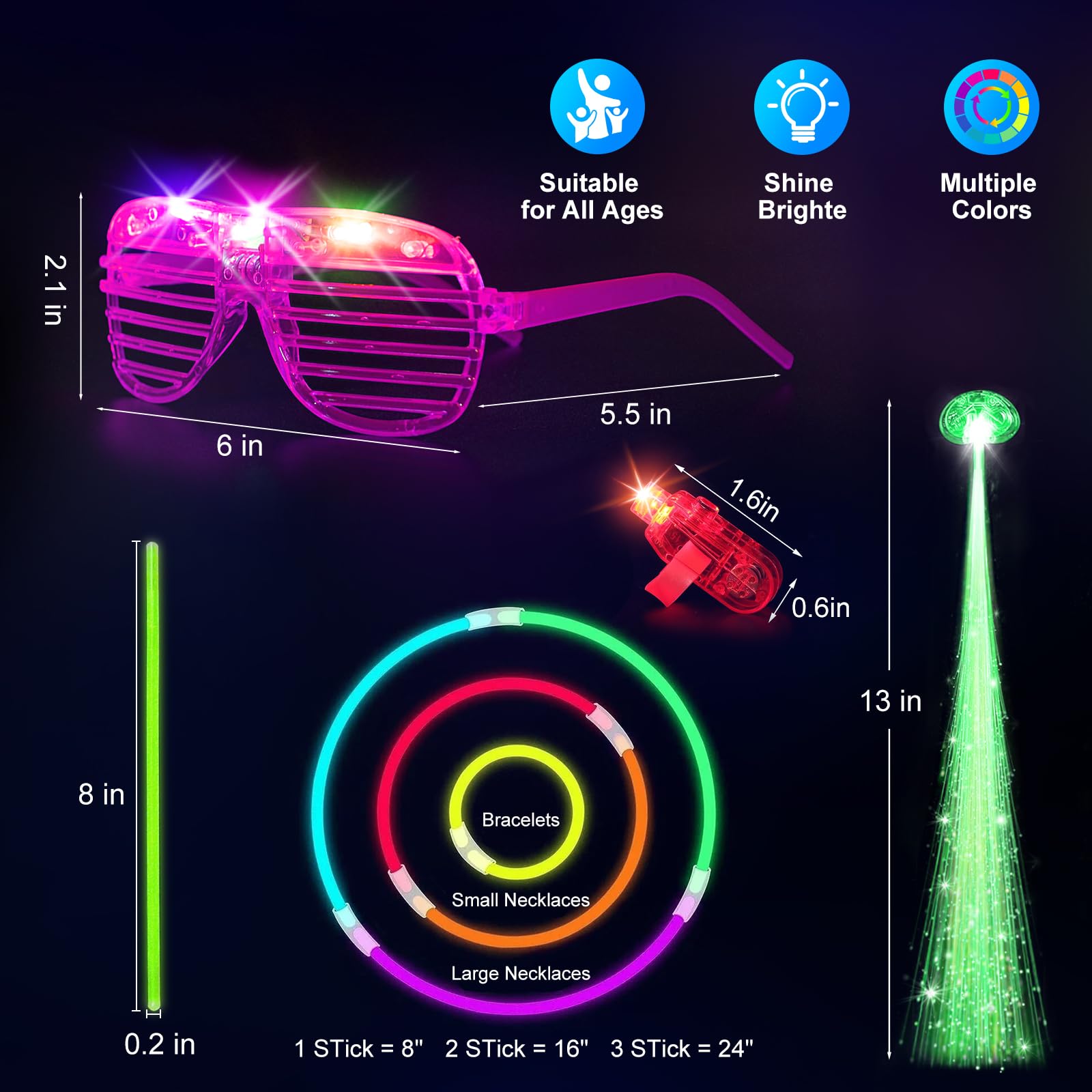 SHQDD light-up hair accessories shine on the dance floor