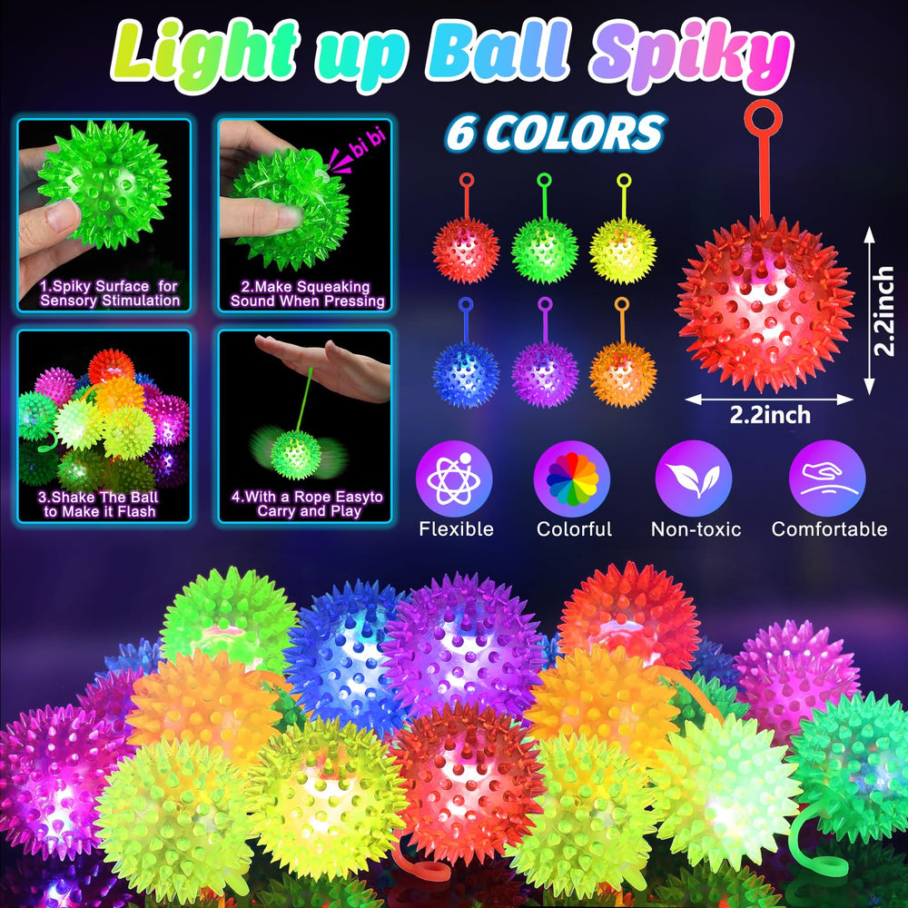 SHQDD six-color glowing bouncy ball shines vividly for outdoor play and celebrations.