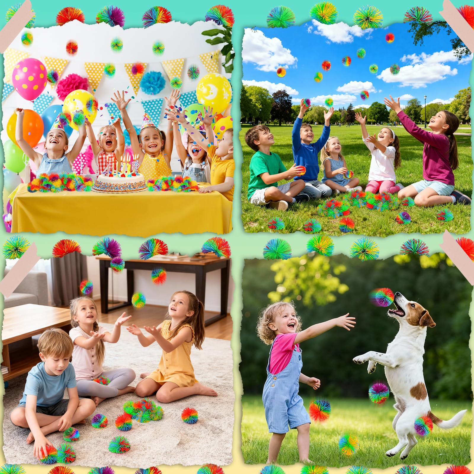 SHQDD washable durable sensory balls stand up to bites and tugs
